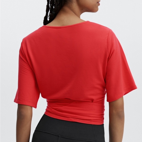 Fabletics Laila Wrap Top in Blaze - Picture 3 of 6